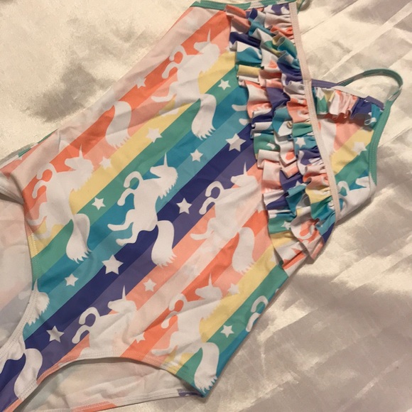 Girls XL unicorn swimsuit one piece - Picture 2 of 8